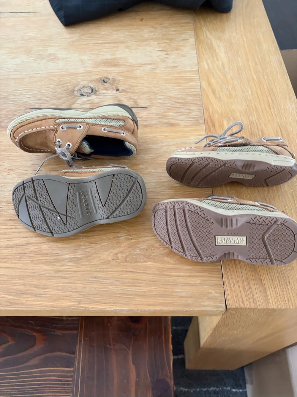 Kids Tan Sperry Boat Shoes - Comfortable Lace-Up Casual
